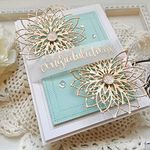 2Pcs Flower Cutting Dies for Card Making，Flower Daisy Cut Stencils for DIY Scrapbooking Photo Album Decorative Embossing Paper Dies for Card Making Templated+Cute Brooch Pin