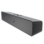 Nu Republic SoundBar 20 I 20W Bluetooth Soundbar with X-Bass Technology, 5.0 Channel with 52mm Dynamic Drivers, Upto 12 Hrs Playtime, 20W Output, Aux/USB Port (Black)