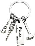 Ediseng Funny Bonus Father Gifts,Customized Dad Birthday Gift,Cool Keychain for Men,Personalized Dad Gifts from Daughter/Son/Wife (silver)