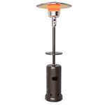 Tangkula 48000 BTU Outdoor Patio Heater, Porch Propane Heater w/Wheels, Shelf Tabletop, Auto Shut Off & Tip-Over Protection, 87-inch Floor Standing Portable Gas Heater for Outdoor Use