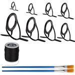 Dovesun Fishing Rod Repair Kit Fishing Rod Guides Rod Baitcasting Rod Guides/ 8 Sizes 19PCS