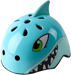 Atphfety Toddler Kids Bike Helmet, Adjustable and Multi-Sport for Bicycle Scooter Skate, 2 Sizes,from Toddler to Youth (Blue Shark)