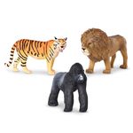 Terra by Battat – Animal Toys for Kids – Jungle Animal Figurines – Realistic Animal Playset – Lion, Tiger, Gorilla – 3 Years + – Jungle Animals - Lion, Tiger, Gorilla