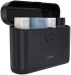 HUITAI Travel Bottles with Case,Travel Size Toiletries,Tsa Approved Travel Containers,Travel Kit,Press to Unlock The Case, Compact and Leak-Proof,Cruise Ship and Travel Essentials(Black)