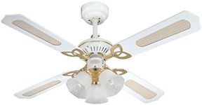 Westinghouse Princess Trio 105 cm/ 42-inches Ceiling Fans, White-White Cane/ White