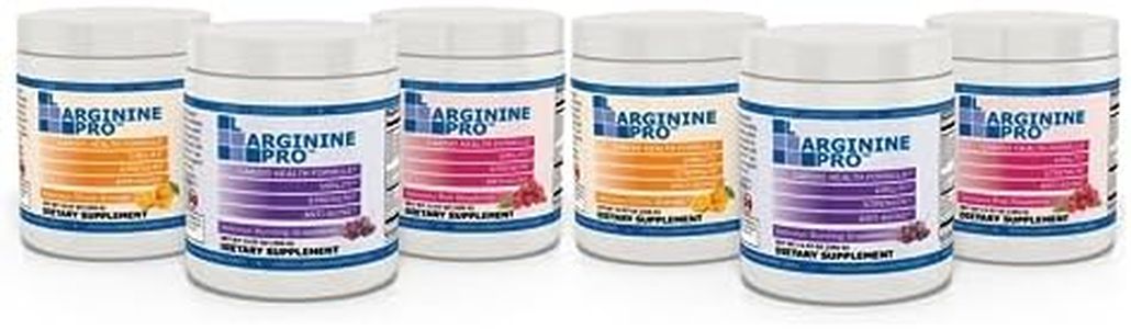 L-ARGININE PRO, L-arginine Supplement - 5,500mg of L-arginine Plus 1,100mg L-Citrulline (3 Flavors, 6 Jars)