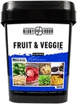 Ready Hour, Fruit & Veggie Mix, Real Non-Perishable Freeze-Dried Food, 30-Year Shelf Life, Portable Emergency and Adventure Food Supply, Durable Flood Safe Container, 56 Servings