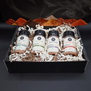Shake to Elevate Guilt Free No Salt & No Sugar Seasoning Gift Box, 4-Pack | Four 2 oz blends for BBQ and everyday cooking: Nice & Easy, Classic Blend, Smokey Sunrise, Reserved Riot