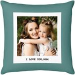 Easycosy Personalised Cushion Cover Photo Pillow Cases - Two Side - Custom Mother's Day Birthday Anniversary Wedding Special Moments Gift idea for Women Mum(30X30cm)-No Filling