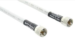 MPD Digital MPD-400 PVC White Superflex RF Marine 50 ohm MPD400 Coaxial Cable with UHF PL259 Male Crimp Connectors, 100 ft