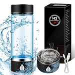 Hydrogen Water Bottle, 430ml Hydrogen Water Generator with SPE PEM Technology Water Ionizer,Hydrogen Water Machine Improve Water in 3 Minutes for Home, Office, Travel, Daily Drinking