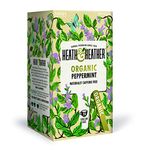 Heath & Heather Organic Peppermint Teabags | Individually Wrapped Caffeine-Free Herbal Tea Infusions | 6 Packs of 20, Total 120 Tea Bags