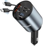 Retractable Car Charger 80W(Max), 4