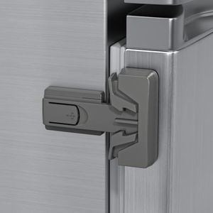 Yunkey Child Safety Fridge Lock, Auto-Lock, Gray, 1-Pack