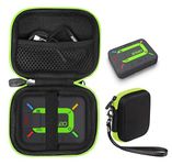 CaseSack case for ZOLEO Satellite Communicator, Black with Green Zip to Match ZOLEO, mesh Accessory Pocket (Black with Green Zip)