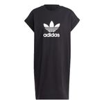 adidas Originals Women's Adicolor Classics Trefoil T-Shirt Dress, Black, Small