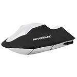 NEVERLAND Trailerable Jet Ski Cover 3 Seats Heavy Duty Waterproof 210D with 2 Air Vent Marine Grade UV Resistant Fits (115-120")