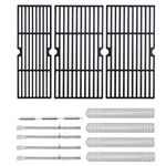 Charbrofire 463335517 463342119 Grill Replacement Parts for Charbroil Grill Grates Heat Plates Tube Burner 463376017 463342118 463347418 895417 463347518 463347519 G470-5200-W1 G470-0004-W1A