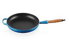 Le Creuset Signature Cast Iron Frying Pan With Wooden Handle 28 cm Azure, 20258282200422