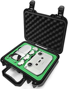 LEKUFEE Compact Portable Waterproof Carrying Case Compatible with DJI Mavic Mini 2 Drone and Mavic Mini 2 Accessories(Case Only.NOT Fit Mini SE/Mini 1), Green Eva Foam + Black Case, Suitcase