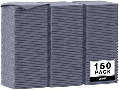 AIDEA Microfiber Cleaning Cloth Grey 150PK, Microfiber Towels for Cars, Premium Car Cloths, Dusting Cloth Lint Free Cleaning Rags for SUVs, House, Kitchen, Window, Workshops,12×12"