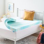 Linenspa 4 Inch Memory Foam Mattress Topper, Gel Swirl Memory Foam Full, CertiPUR-US Certified