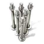 (4 Sets) 3/8-16x4" Stainless Steel 