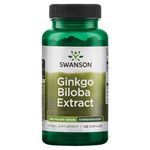 Swanson, Ginkgo Biloba Extract, 60mg, 120 Capsules, Lab-Tested, SOYA-Free, Gluten-Free, GMO-Free