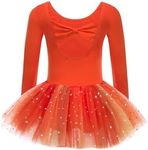 Zaclotre Girls Ballet Long Sleeve Skirted Leotards with Tutus Skirt Dance Dress Ballerina Outfits