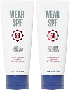 WearSPF Essential Sunscreen SPF 50 Broad Spectrum Hybrid Lotion for Face and Body with Zinc Oxide to Reflect Harmful UVA/UVB Rays, 3-pack