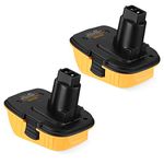 Dutyone 2 Pack 20Volt Battery Adapter DCA1820 Replacement Compatible with Dewalt 18V Tools Convert 20V Lithium On Battery DCB204 DCB205 for 18V NiCad and NiMh Battery Tools