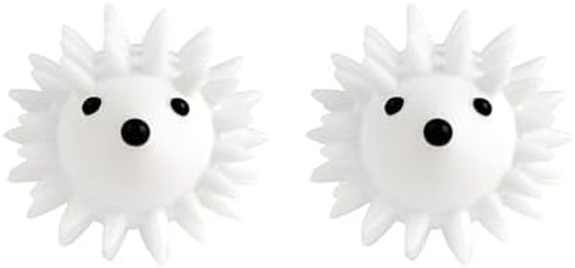 Kikkerland Set of Two Reusable Dryer Buddies for Laundry – Fabric Softener Dryer Balls – Control Static, Remove Wrinkles, Dry Clothes Faster, Hedgehogs