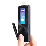 MeLE PCG02 Fanless Mini PC Stick Windows 11 Home Celeron N4000(up to 2.6GHz) 4GB LPDDR4 128GB ROM Micro Computer Small Desktop with 2.4G/5G WiFi, 4K HDMI