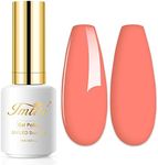 Imtiti Coral Gel Nail Polish, 1 Pcs 0.5 Fl Oz Coral Red Gel Polish Soak Off LED U V Nail Gel Polish DIY Nail Art Starter Manicure Salon Gel Nail Kit for Women Girls