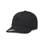 Under Armour mens Blitzing Cap Stretch Fit Hat, (002) Black Black, Large-X-Large US