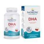 Nordic Naturals DHA | 830 Mg Omega-3 Fish Oil For Men & Women High-Intensity DHA Formula | EPA & DHA Supplement For Brain Health & Nervous System Support Strawberry Flavour Fish Oil 180 Softgels