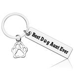 Vadaka Dog Aunt Gift Keyring for Women Best Dog Aunt Ever Keyring Dog Auntie Gift Dog Owner Gift Jewelry Dog Lover Gift Keyring Pet Lovers Gift Christmas Birthday Gift for Dog Aunt