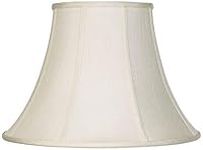 Creme Large Bell Lamp Shade 9" Top x 18" Bottom x 13" Slant x 12.5" High (Spider) Replacement with Harp and Finial - Imperial Shade