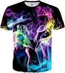 Hgvoetty Unisex Stylish 3D Printed Shirts Short Sleeve Graphic T-Shirts Tops Tees for Men and Women, Cwy-coolorful, Medium