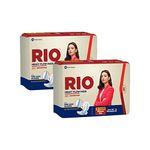RIO Heavy Flow XXL Sanitary Pads 20 Pieces (Pack of 2) with 350mm coverage, Side Leak guards, Wings for Heavy Flow, 2X High Absorption with Leak Proof Side Walls, Anti-Bacterial, Double Wings.