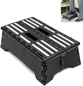 Sturdy Folding Step Stool Portable 5”, Collapsible Half Step for Seniors Older Adults up to 300 lbs Entering Camper Van SUVs and RV, for Elderly People Getting up High Bed or Stairs