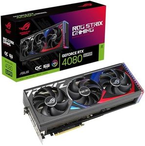 ASUS ROG Strix GeForce RTX 4080 Super OC Edition Gaming Graphics Card (PCIe 4.0, 16GB GDDR6X, DLSS 3, HDMI 2.1a, DP 1.4a, Steam Chamber, Metal Exoskeleton, Power Detection, Aura Sync)