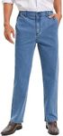 voeeron Mens Elastic Waist Jeans Re