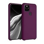 kwmobile Case Compatible with Google Pixel 5 Case - TPU Silicone Phone Cover with Soft Finish - Bordeaux Violet