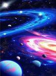 Kaliosy 5D Diamond Painting Galaxy Aurora Universe Starry Sky by Number Kits Paint with Diamonds Art, DIY Crystal Craft Full Drill Cross Stitch Decoration (12x16inch)