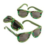 Fun Express Camo Army Kids Sunglasses (Bulk set of 12) Party Supplies