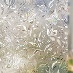 Arthome 90x254cm Window Film Privacy Film Frosted Decorative No Glue Self Static Cling Anti UV Removable for Home Living Room Bedroom Bathroom Kitchen Office