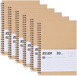 ZCZN 6 Pack A5 Lined Notebook, Spir