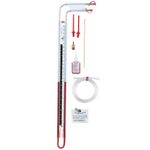 Dwyer Flex-Tube Series 1227 Dual Range U-Tube Inclined Manometer, Range 0.20-0-2.6"WC, Vertical, 0.20-0-2.6" Inclined