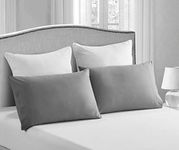 Home Beyond & HB design - 2-Pack Pillowcase Set, Soft Brushed Microfiber Bed Pillow Covers - Wrinkle, Fade and Stain Resistant - Queen Size (20 x 30-Inch), Dark Grey